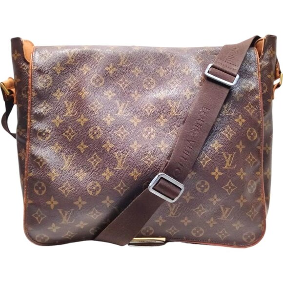 818428AS (X6) Louis Vuitton Crossbody Bag Abbess Brown Monogram - Picture 1 of 9